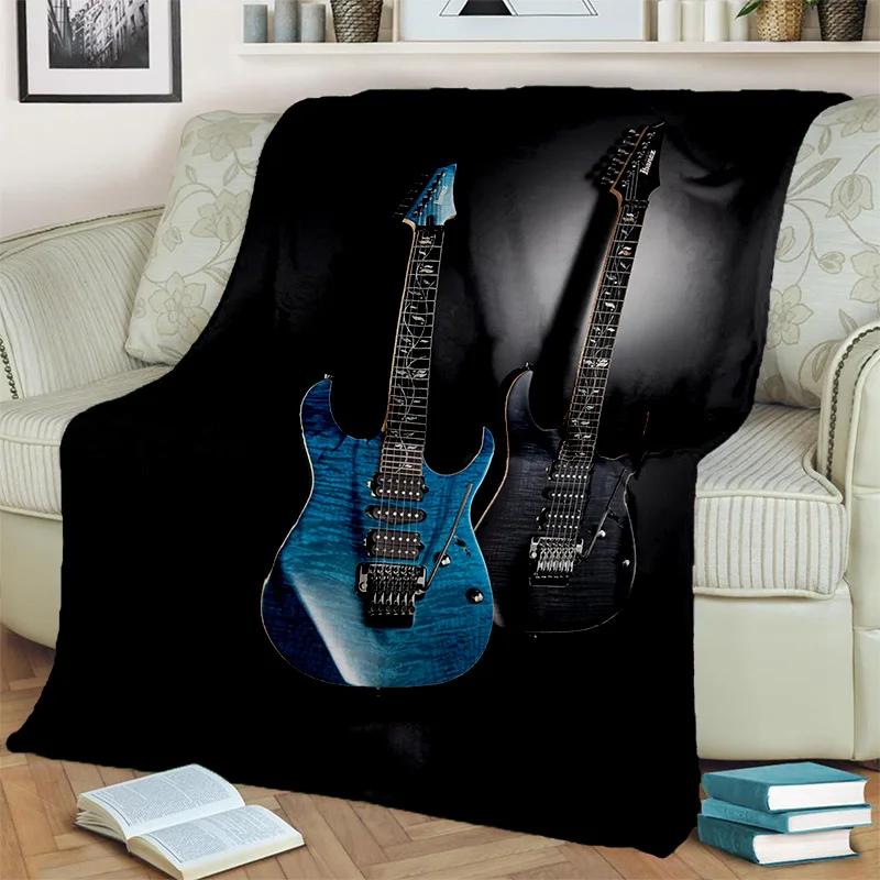 HD Classical Guitar Electric Guitar Blanket,Soft Throw Blanket for Home Bedroom Bed Sofa Picnic Travel Office Cover Blanket Kids