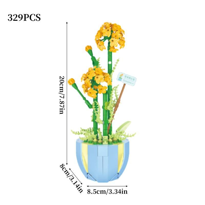 Rose Sonnenblume Ewige Blume Schreibtischdekoration Lehrertagsstrauß Pädagogisches Zusammenbauen Baustein Spielzeug