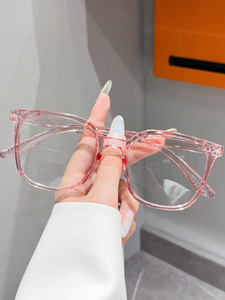 1Pc/3Pcs/4Pcs/5Pcs/6Pcs European and American Classic Popular Square Frame Glasses Set Men's and Women's Fashion Glasses