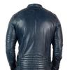 New Stylish Handmade Men's Blue Genuine Soft Leather Motorcycle Biker Jacket Real Lambskin