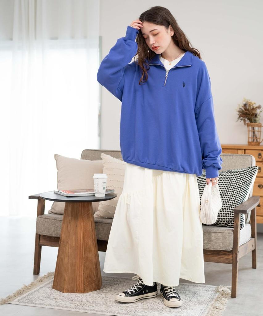 WEGO Long Sleeve Size by POLO Featuring a Unique Embroidered Perfect for Korean or As a Gift for or Men's Half-Zip Sweatshirt, Purple, M, U.S. ASSN.,