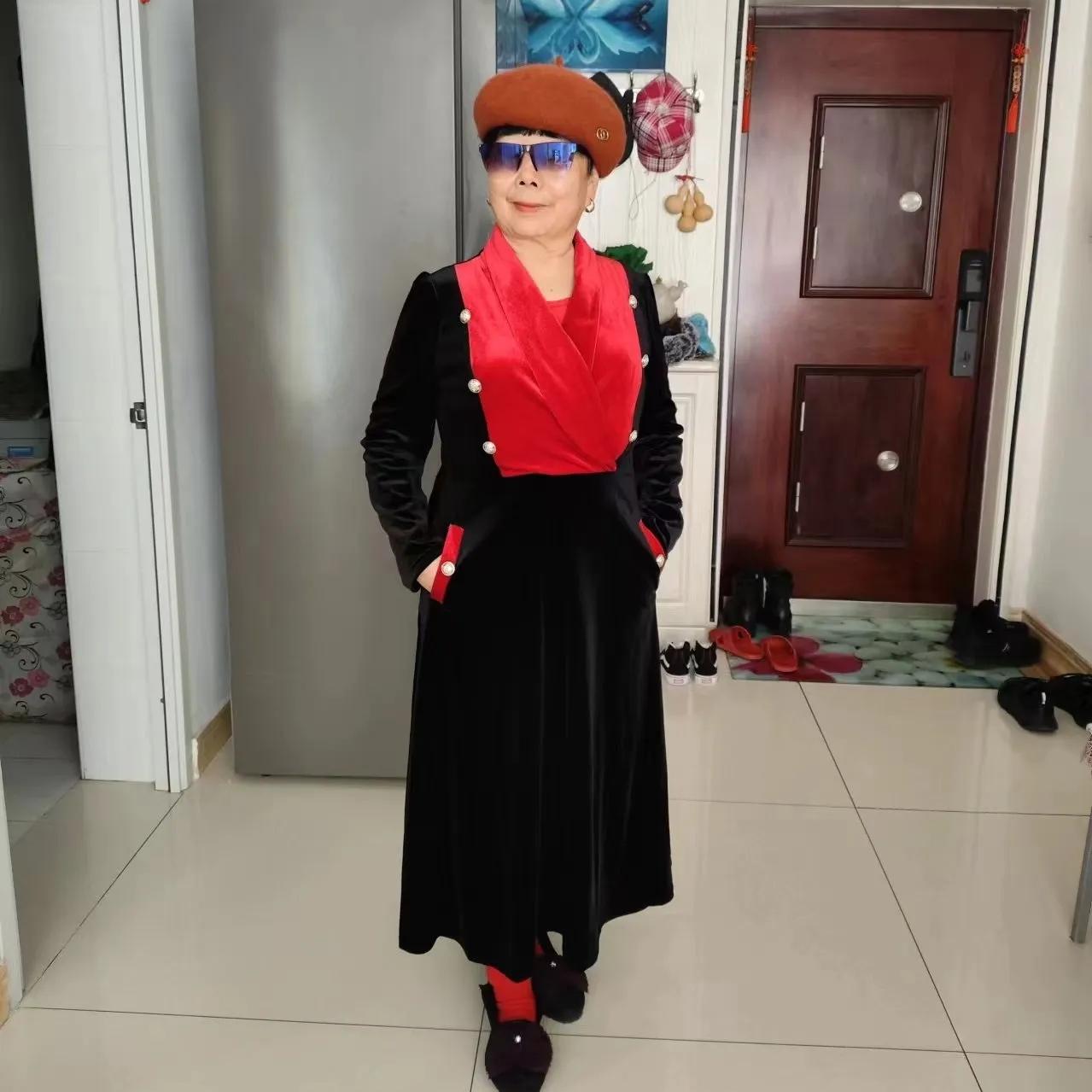 

Модное женское платье в стиле колор-блок с костюмным воротником XXL красный