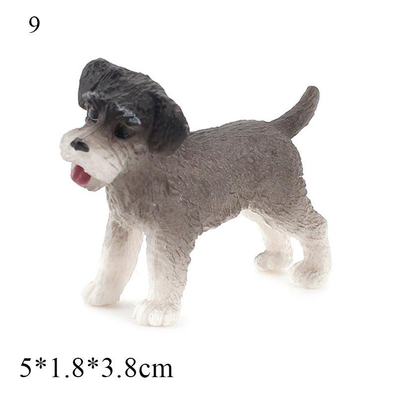 Mini Cute Vivid Dog Figurine Home Decor Simulation Mini Dog Model Miniature Dog Living Room Desktop Ornament Bonsai Decoration