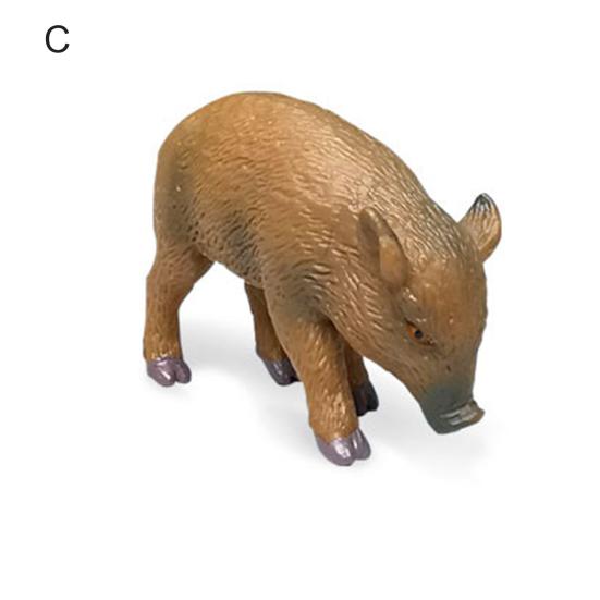 Wild Boar Figurine Lovely Creative Vivid Wild Animal Wild Boar Model for Decoration C