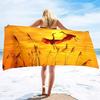 White Crane Print Beach Towel,Extra Large Pool Swim Travel Soft Towels Blanket Bulk Camping Cruise Lounge Chair Cover Gift