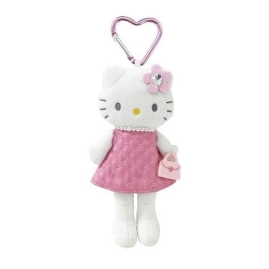 Hello Kitty Style Up Mascot Mascot Holder Pendant Plush Key Ring Keychain Cute Character Merchandise [PNN] (Pink Quilt)