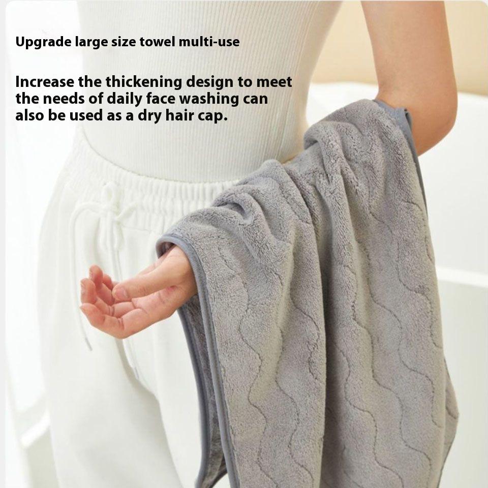 35x75cm Coral Fleece Towel Super Highly Absorbent Bath Towel Quick Dry Lint-Free Hand Towel