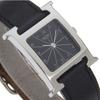 Hermes Heure H Uhr Uhren HH1.210 schwarzes Zifferblatt Edelstahl/Leder Quarz Analoge Anzeige Damen Gebraucht