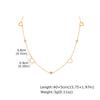 316L Stainless Steel Zirconia Heart Flower Chain Necklace, Women's Thin Link Clavicle Chain Choker,  Fashion Temperament Jewelry