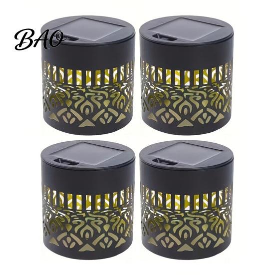 Decorative Solar Fence Lights Wall Light, 7 Color Changing Outdoor Projection Light With Projected Patterns Lamp, Waterproof Garden Lamp for