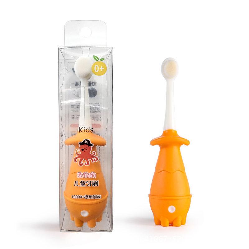 Cute Children Small Head Soft Bristle Toothbrush High Density Brush Wire Does Not Damage Gums for Children Aged 3-7