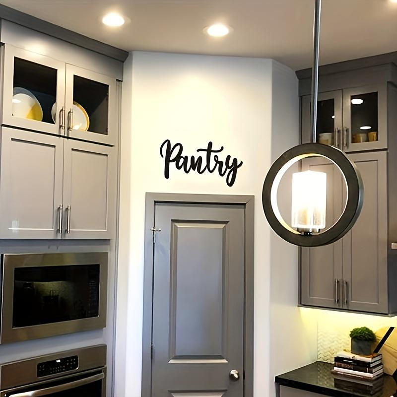 Modern Farmhouse Kitchen Sign Black Cursive on White Brick Durable Metal Wall Art Gift for Home Cafe Restaurant Decor
