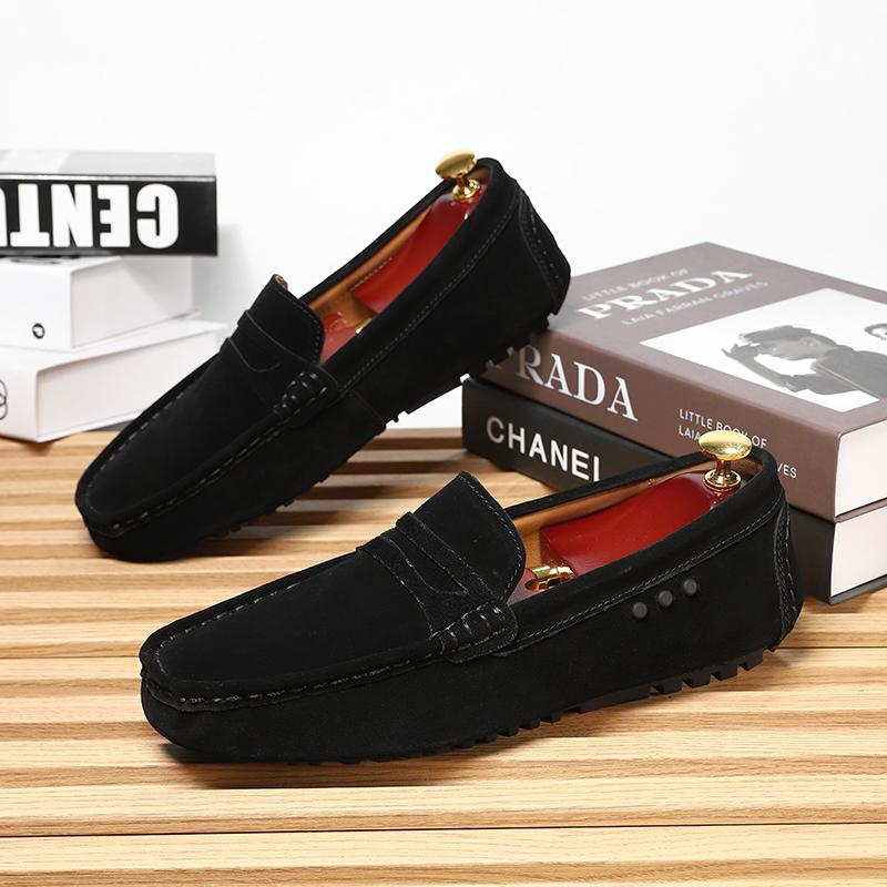Fashion Suede Leather Men's Loafers Summer New Driving Flats Casual Style Man Slip on Shoes Fashion Trendy Moccasins Outdoor Lazy Shoes