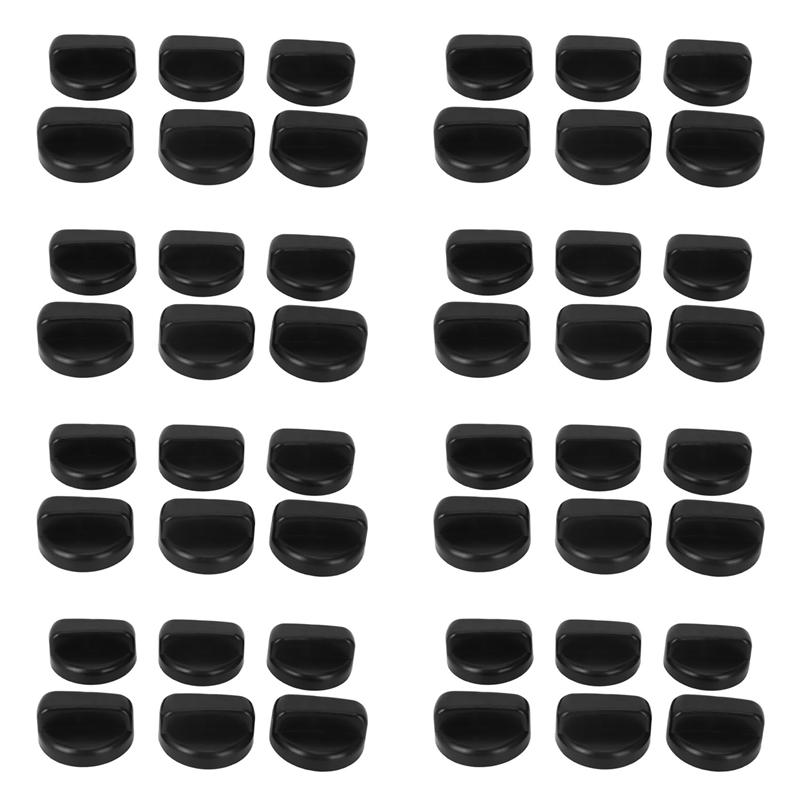 48 PCS Kitchen Black Plastic Gas Stove Cooker Control Knobs-B61B