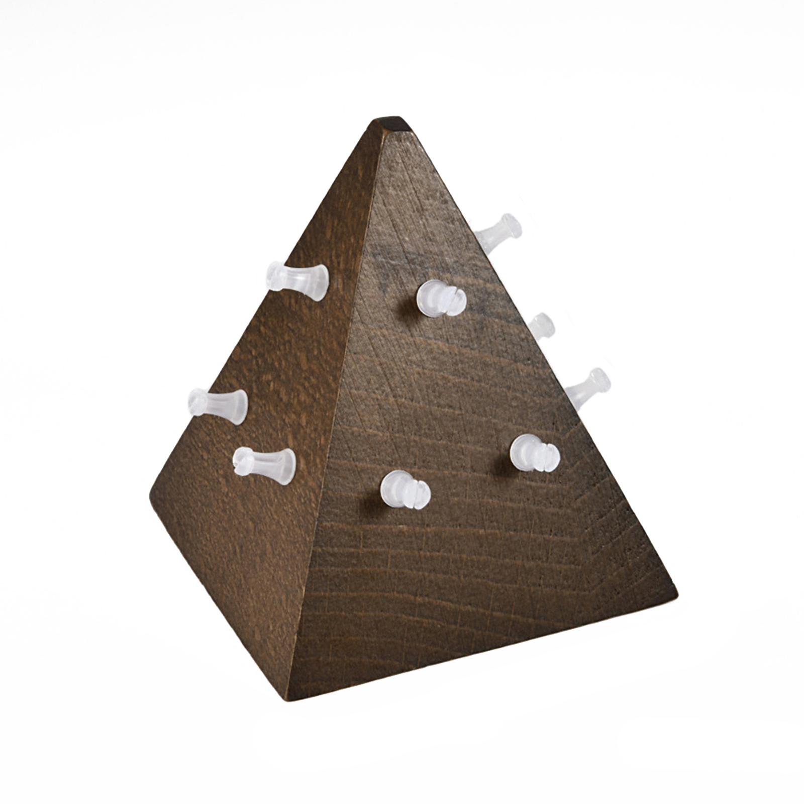 

Functional Wood Jewelry Display Stand Earrings and Lip Rings Organizer Body Piercing Storage Rack Wood Texture for Home A6