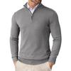 Sudadera de manga larga con media cremallera y cuello alto para hombre - Top cálido casual de invierno/otoño