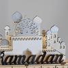 Holz Ramadan Countdown Kalender 30 Tage Schubladen LED Beleuchtet Eid Mubarak Dekorationen für Islamische Feste Heimdekoration