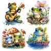 Cute Frog Wall Sticker Kids Room Background Home Decoration Mural Living Room Wallpaper Funny Decal