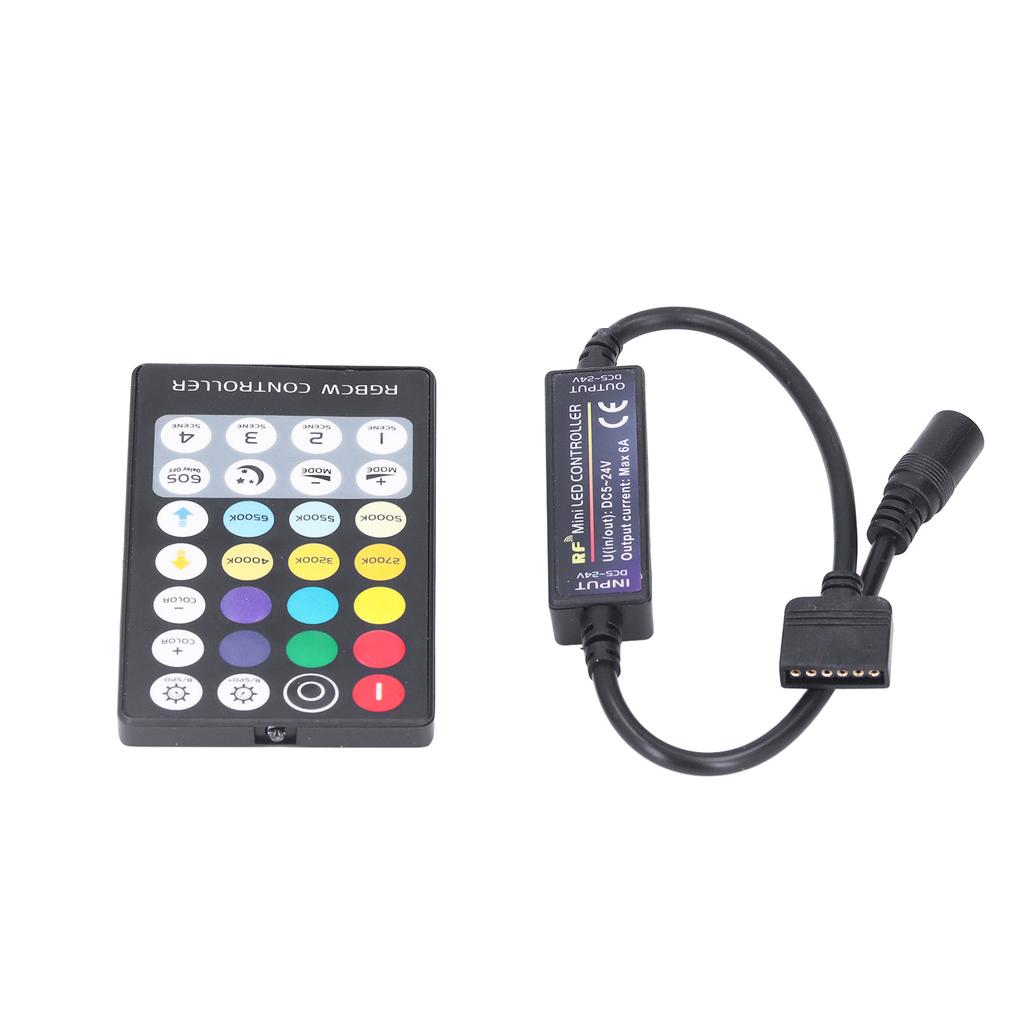 LED Controller Drahtlos RF 5 in 1 Mini Full Touch LED Lichtleiste 28 Tasten RGB CCT Controller