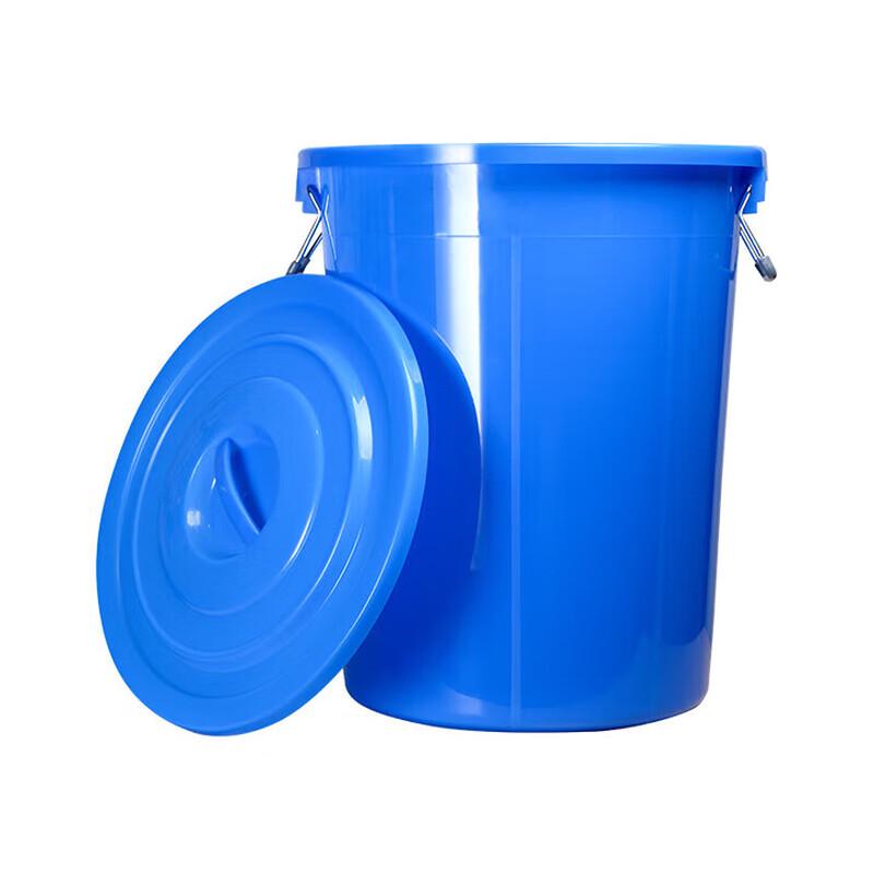 Heavy-Duty Blue 160L Plastic Storage Bucket with Lid