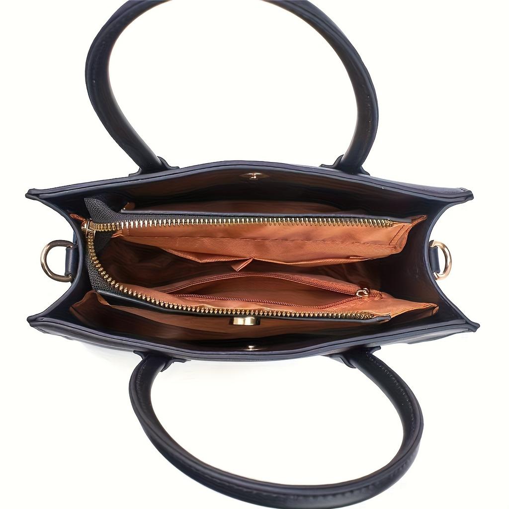 Simple Plain Color Daily Ladies Bag, Stylish Multiway Shoulder & Crossbody Casual Handbag