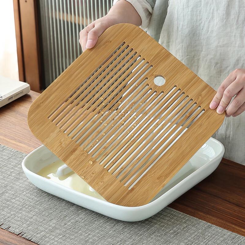 Ink Wash Dehua White Porcelain Kung Fu Tea Set