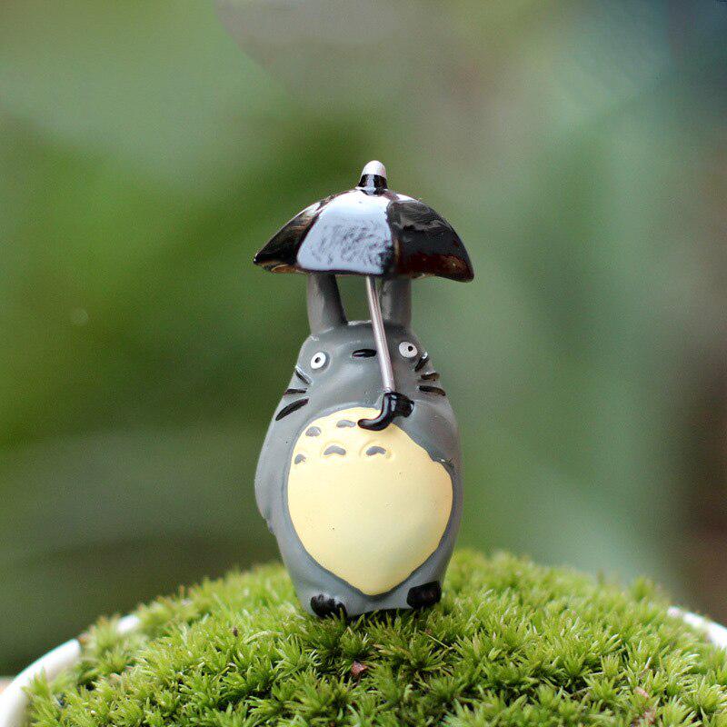 Moss Micro Landscape Is Essential! Umbrella Totoro Decoration Ornament, Creative Retro Landscape Small Ornament