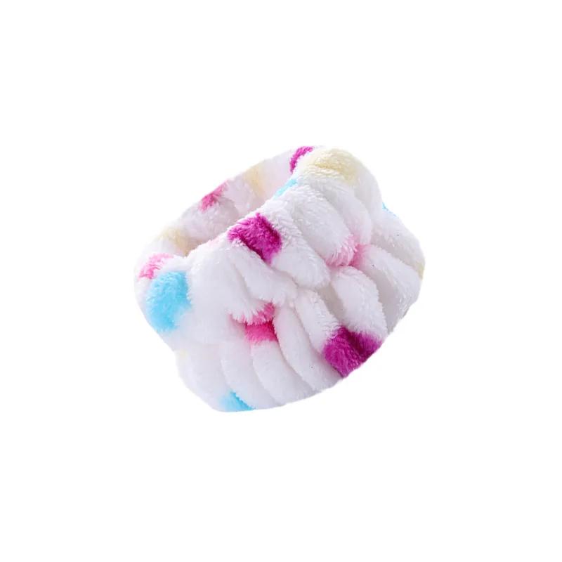 One Pair Washing Face Spa Wrist Washband Hair Band Solid Color Microfiber Absorbent Hair Accesories Headwrap Handmade Makeup