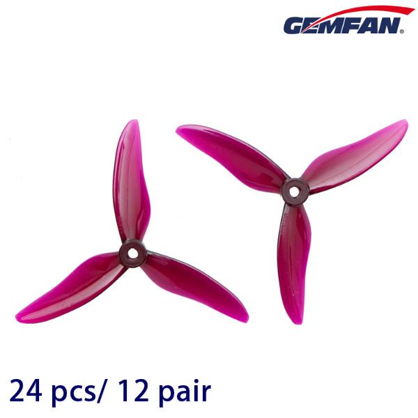 24 pcs/12 pairs Gemfan Hurricane 51499 5inch tri-blade Propeller Props CW CCW Propeller compatible T-motor motor FPV RC drone