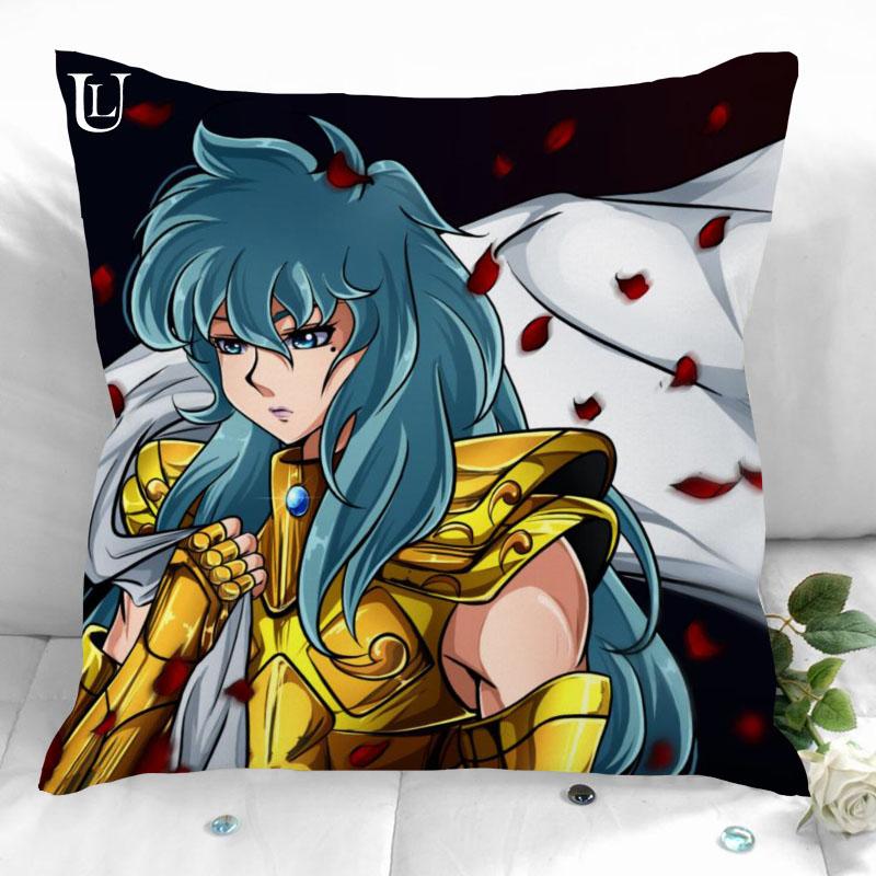 New Custom Saint Seiya Pillowcases Printed Square Pillowcase Home Decorative Zipper Pillow Cover 35X35Cm40X40Cm(One Side)