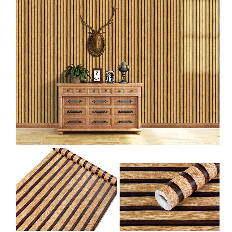 

Съемная самоклеящаяся стеновая панель под дерево, отслаивающаяся и приклеивающаяся, коричневая, для шкафа и ящика, контактная бумага с полосатой древесной текстурой 500cmx45cm
