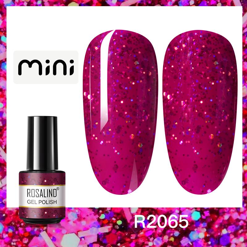 ROSALIND Mini Nail Gel Polish Hybrid Gel Polish UV Gel Manicure Soak Off Nail Art Base Top Coat
