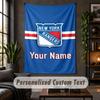 Personalized Wall Tapestry,New York Rangers Custom Text, Soft Fabric Wall Art For Indoor Decoration