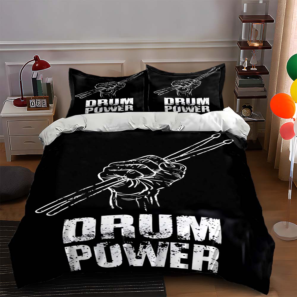 

Drumstick fist illustration. Bedding Duvet cover sets Duvet covers Pillowcases gifts (1 * Duvet Cover 2 * Pillowcases, without duvet insert) 135x200cm