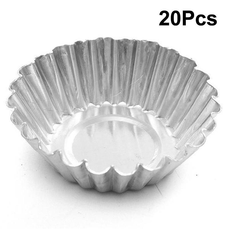 

Reusable Aluminum Tart Muffin Cups - Fluted Baking Pans for Cupcakes & Egg Tarts (Stackable) 6Pcs
