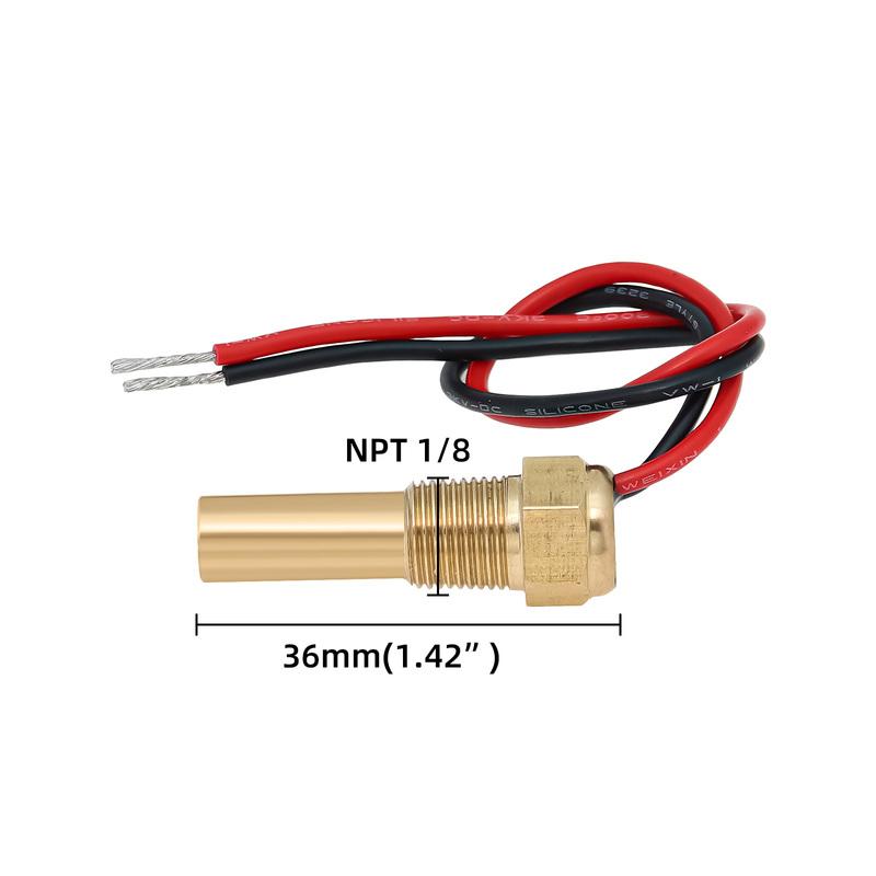 1/8NPT Thread Water Temp Sensor 1600-22ohm Temperature Sensor For Marine Boat Car Water Temp Gauge 10mm Water Temp Sensor
