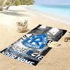 Custom Name Ruch Chorzw Print Beach Towel, Large Soft Quick Dry Towel for Beach Camping Swimming