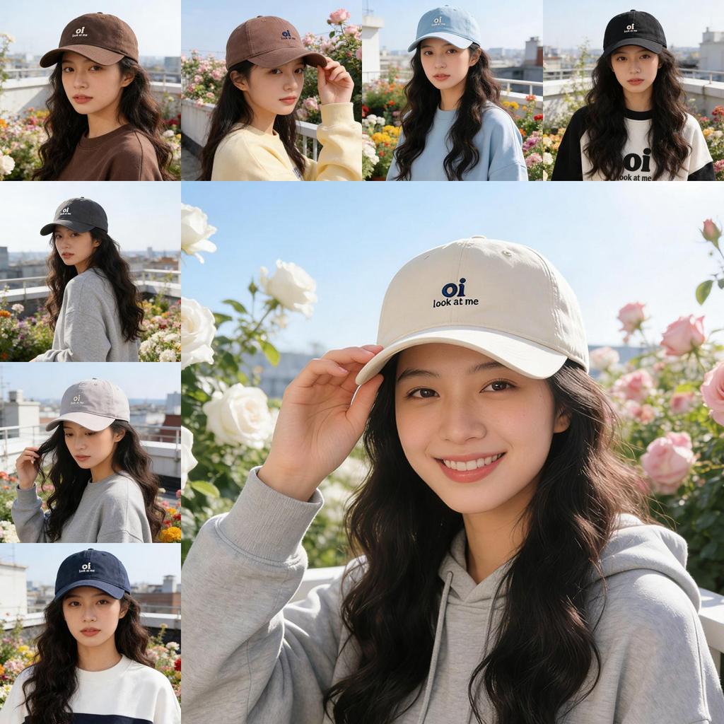 Cotton Baseball Cap With Embroidered Letters For Casual Sun Protection And Sunshade