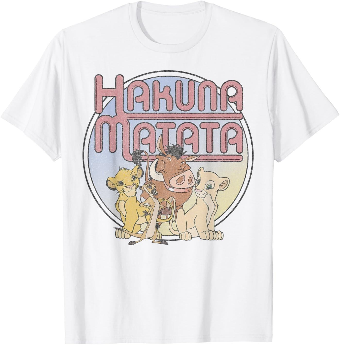 Lion King Retro Hakuna Matata Simba and Friends T-Shirt S разноцветный