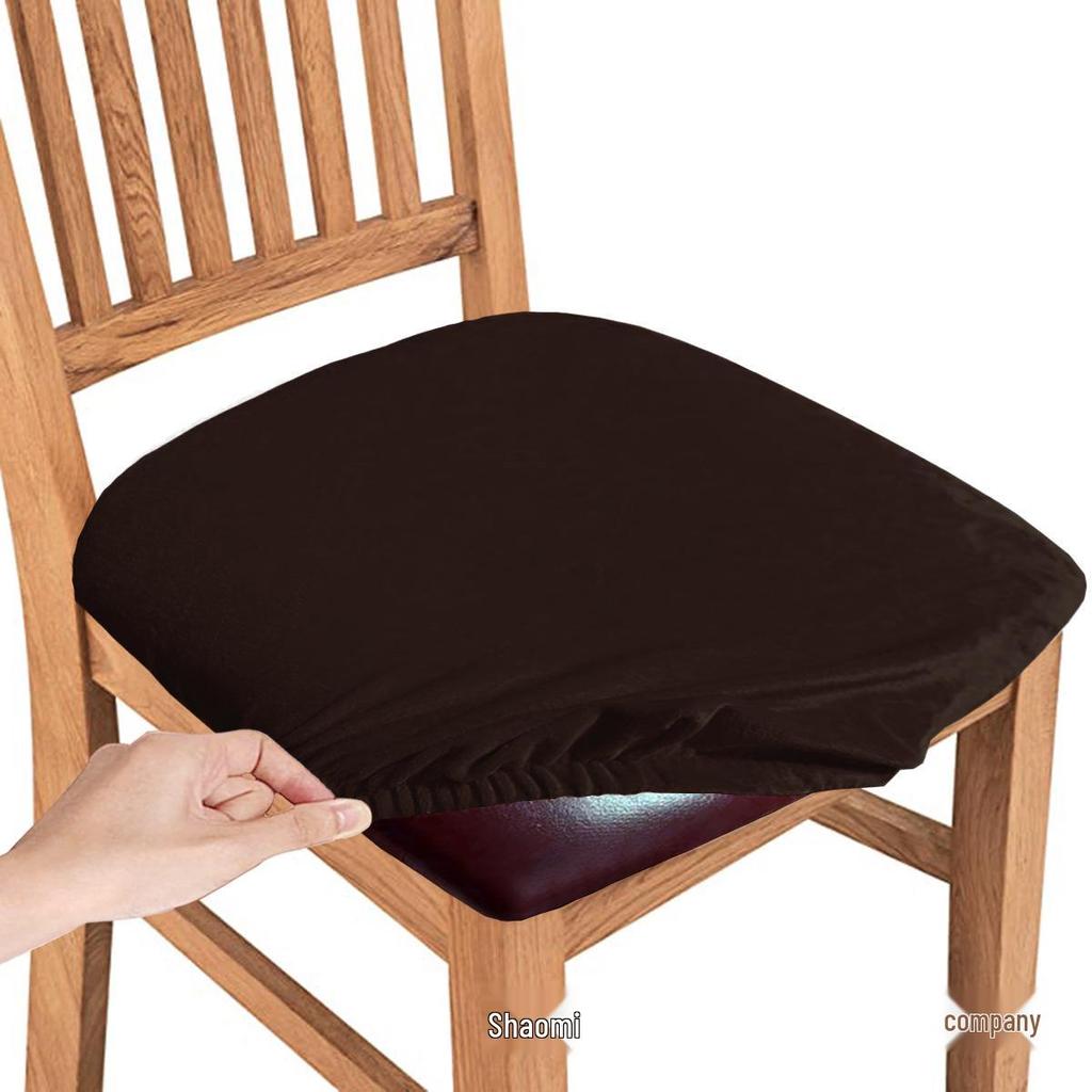 Silver Fox Velvet Elastic Chair Cushion Cover – Skin-Friendly Snap-Buckle Design for Restaurants and Clubhouses