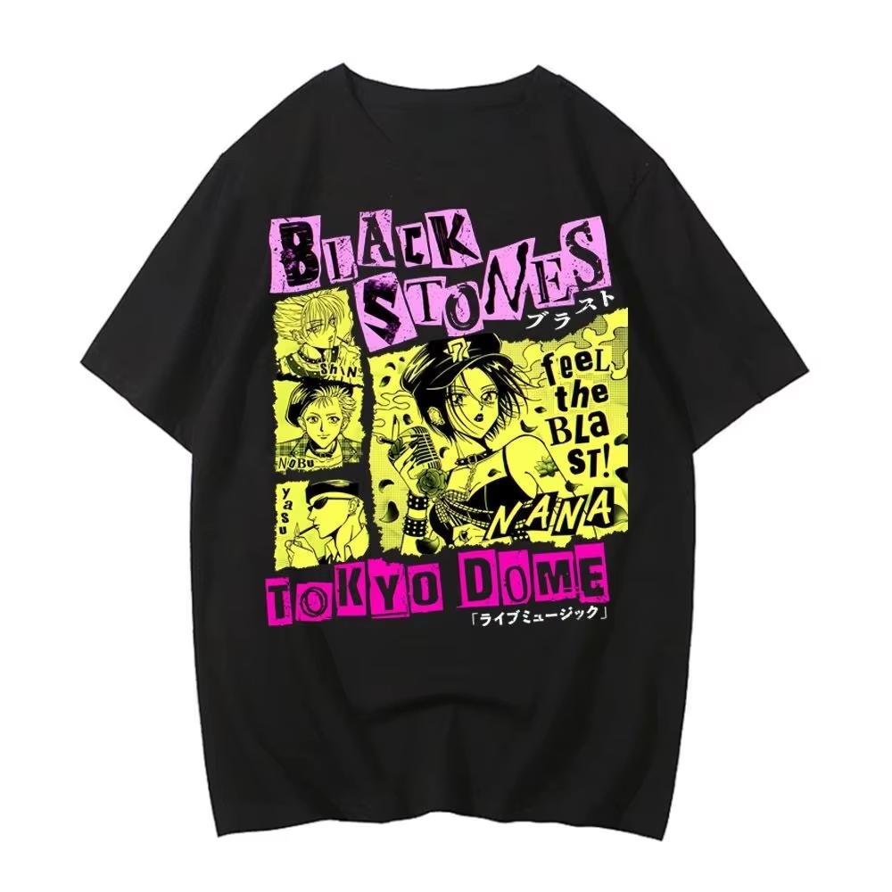 2026 New Japanese Manga NANA Black Stone & Osaki Nana Graphic‑Print Unisex Summer Short‑Sleeve T‑Shirt