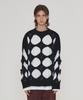 UNALLOYED Hole Argyle Round Knit / Black