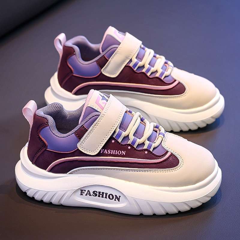 Girls Shoes 2025 Spring New Children's Soft-soled Sports Shoes Medium and Large Children and Girls Non-slip Lightweight Casual Board Shoes