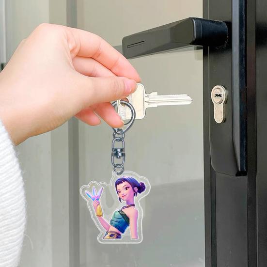 Witch Hunter Keychain Acrylic Anime Pendant Holder Vivid Character Expression Keychain Bag Accessory