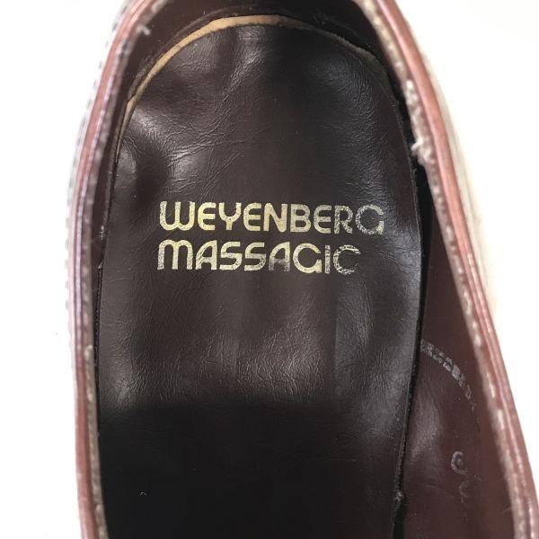 Vintage USA 70s-80s Weyenberg Massagic Leather U Tip Goodyear Welt Dress Shoes Size 10.5D 28.0cm Brown(USED)