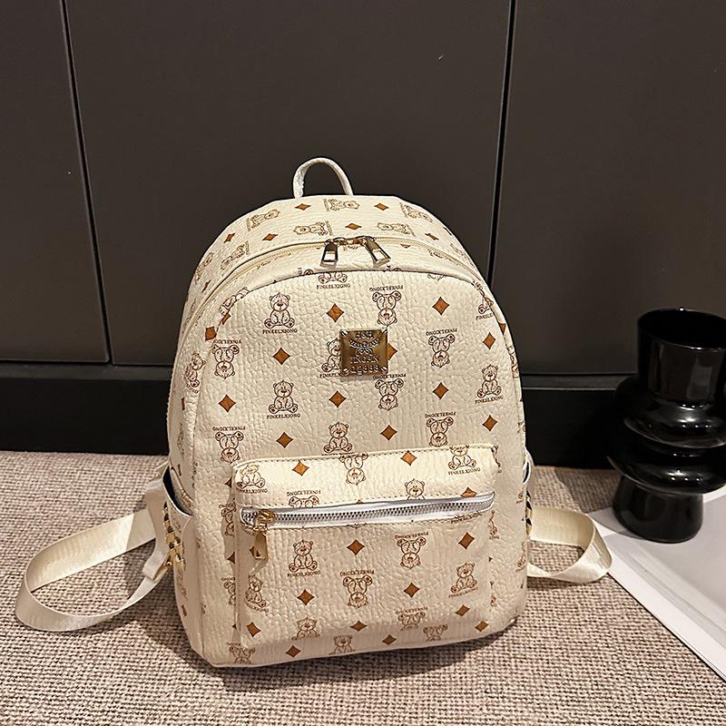 

Рюкзак в корейском стиле с милым принтом для женщин - Модный тренд 2025 года, Идеально подходит для студентов и ежедневных поездок на работу белый