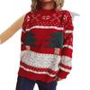 Christmas sweater women's casual round neck knitted Christmas tree cartoon jacquard holiday New Year sweater 3517 KTB