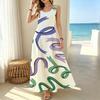 Women's Beach Maxi Dress Minimalist Design,Loose Sleeveless Lightweight Breathable,for Beach Vacation & Daily Casual Commute,Versatile & Easy To Style