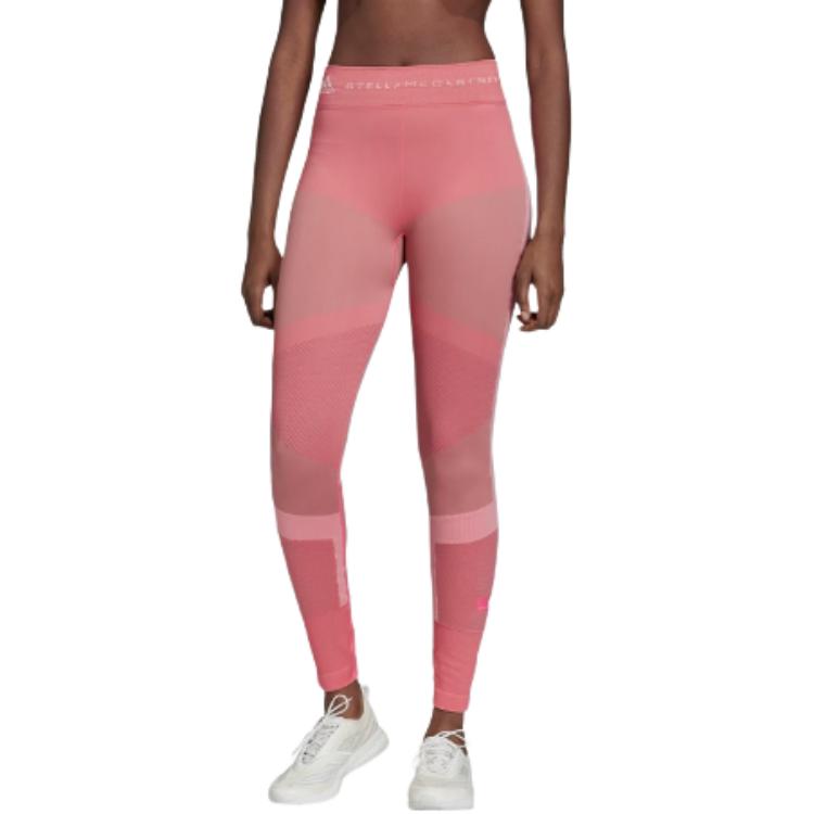 Adidas Stella Series Woven Tight Breathable Fashion Nine-Point Sports Pants Women Pants Pink FL1720