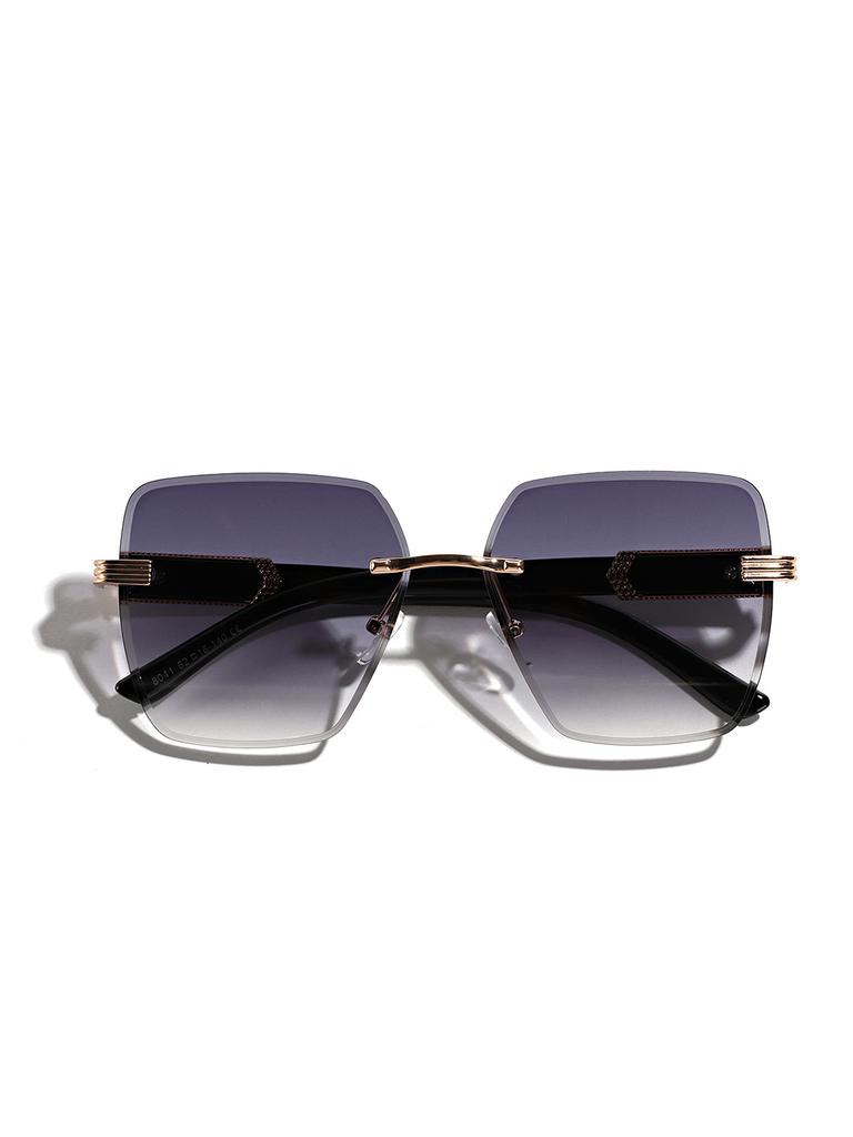 Glasses Borderless Diamond Cut Square Sunglasses Men'S Semi-Metal Sunglasses Women'S